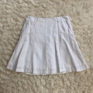 White Loft A Line Linen Flounce Skirt Size 0